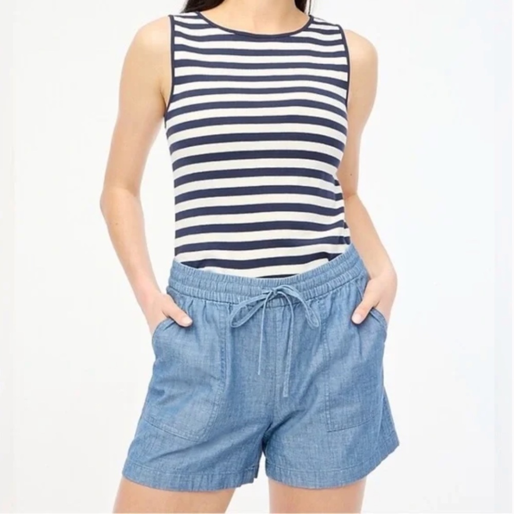 J.Crew Pull-On Chambray Drawstring Shorts